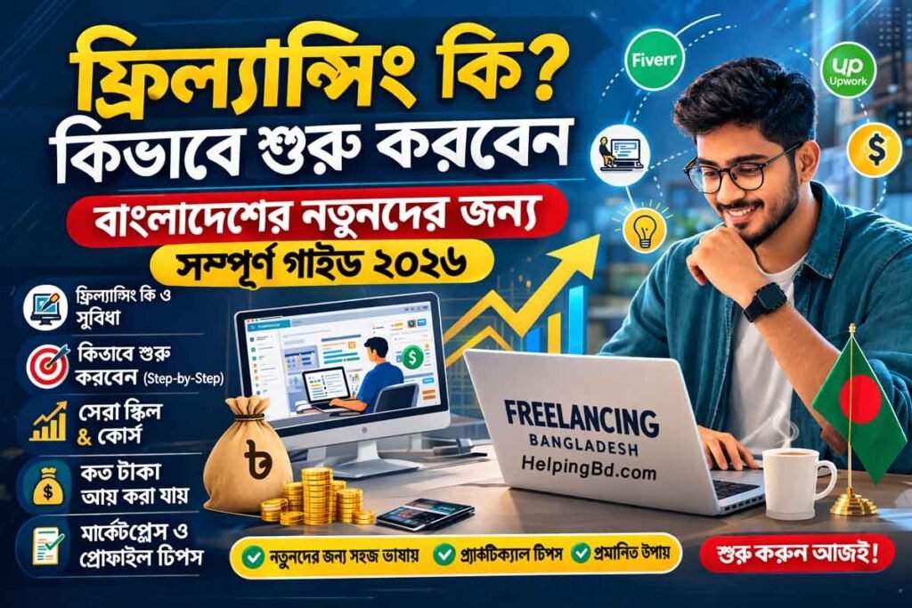 ফ্রিল্যান্সিং কি? কিভাবে শুরু করবেন (বাংলাদেশের নতুনদের জন্য সম্পূর্ণ গাইড ২০২৬)